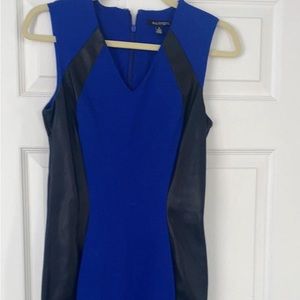 Fitted Leather Midi Dress - Size S